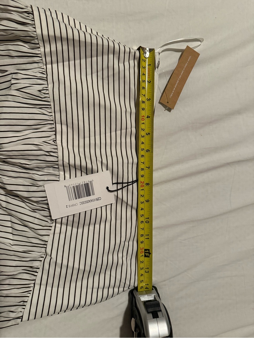 Few moda vashti Staud factory made Beige and brown Striped Maxi Skirt - Picture 8 of 8